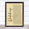 Musiq Dontchange Rustic Script Song Lyric Print