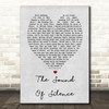 The Sound Of Silence Simon & Garfunkel Grey Heart Song Lyric Quote Print