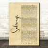 Citizen Cope Sideways Rustic Script Song Lyric Print