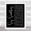 A Great Big World Say Something Black Script Song Lyric Print