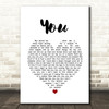 A Great Big World You White Heart Song Lyric Print