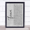 Aaron Lewis Forever Rustic Script Grey Song Lyric Quote Print