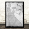 Aaron Neville and Linda Ronstadt Don't Know Much Man Lady Dancing Grey Print