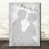 Aaron Neville Pledging My Love Man Lady Bride Groom Wedding Grey Print