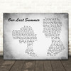 ABBA Our Last Summer Grey Man Lady Couple Song Lyric Print