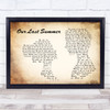 ABBA Our Last Summer Man Lady Couple Song Lyric Print