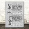 AC DC Highway To Hell Rustic Script Grey Song Lyric Quote Print