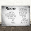 Adele Remedy Man Lady Couple Grey Song Lyric Print