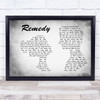 Adele Remedy Man Lady Couple Grey Song Lyric Print