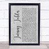 Adele Turning Tables Rustic Script Grey Song Lyric Quote Print