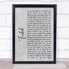 Alan Walker Faded Rustic Script Grey Song Lyric Quote Print