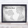 Alice Kristiansen Moon And Back Man Lady Couple Grey Song Lyric Quote Print