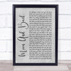 Alice Kristiansen Moon And Back Rustic Script Grey Song Lyric Quote Print