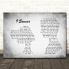 All 4 One I Swear Man Lady Couple Grey Song Lyric Quote Print