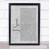 All 4 One I Swear Rustic Script Grey Song Lyric Quote Print