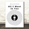 All I Want Is You Barry Louis Polisar Vinyl Record Song Lyric Print