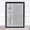 Anastacia You'll Never Be Alone Rustic Script Grey Song Lyric Quote Print