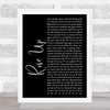 Andra Day Rise Up Black Script Song Lyric Print