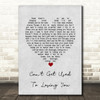 Andy Williams Can't Get Used To Losing You Grey Heart Song Lyric Print