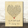 Andy Williams Can't Get Used To Losing You Vintage Heart Song Lyric Print