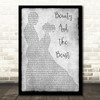 Angela Lansbury Beauty And The Beast Man Lady Dancing Grey Song Lyric Print