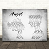 Aretha Franklin Angel Man Lady Couple Grey Song Lyric Print