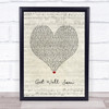 Ariana Grande get well soon Script Heart Song Lyric Print