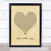 Ariana Grande get well soon Vintage Heart Song Lyric Print