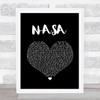 Ariana Grande NASA Black Heart Song Lyric Print