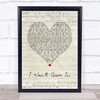 ASKING ALEXANDRIA I Won't Give In Script Heart Song Lyric Print