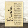 AURORA Queendom Rustic Script Song Lyric Print