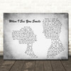 Bad English When I See You Smile Man Lady Couple Grey Song Lyric Quote Print
