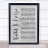 Beach Boys Wouldn't It Be Nice Rustic Script Grey Song Lyric Quote Print