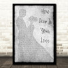Bee Gees How Deep Is Your Love Grey Man Lady Dancing Song Lyric Print