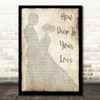 Bee Gees How Deep Is Your Love Man Lady Dancing Song Lyric Print