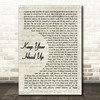 Ben Howard Keep Your Head Up Vintage Script Song Lyric Print