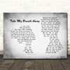 Berlin Take My Breath Away Man Lady Couple Grey Song Lyric Quote Print