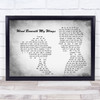 Bette Midler Wind Beneath My Wings Man Lady Couple Grey Song Lyric Quote Print