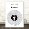 Billie Eilish Bored Vinyl Record Song Lyric Print