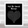 blink-182 All The Small Things Black Heart Song Lyric Print