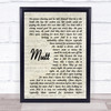 Blink-182 Mutt Vintage Script Song Lyric Print