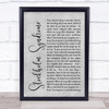 Blink-182 Stockholm Syndrome Rustic Script Grey Song Lyric Quote Print