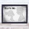 Blue Best In Me Man Lady Couple Grey Song Lyric Quote Print