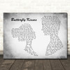 Bob Carlisle Butterfly Kisses Man Lady Couple Grey Song Lyric Print