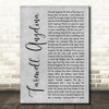 Bob Dylan Farewell, Angelina Grey Rustic Script Song Lyric Print