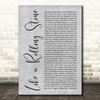 Bob Dylan Like a Rolling Stone Grey Rustic Script Song Lyric Print