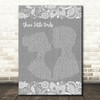 Bob Marley Three Little Birds Burlap & Lace Grey Song Lyric Quote Print