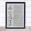 Bon Jovi Wanted Dead Or Alive Rustic Script Grey Song Lyric Print