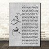 Brandi Carlile The Story Rustic Script Grey Song Lyric Print