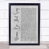 Brett Eldredge Wanna Be That Grey Song Rustic Script Grey Song Lyric Print